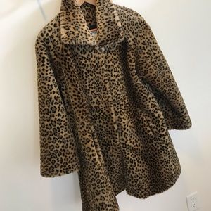 Faux Leopard Fur Coat